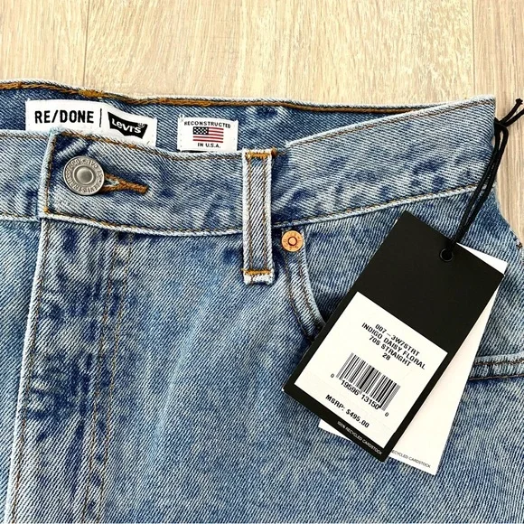 ReDone Levi’s Collection 70s Indigo Daisy Straight Denim Jeans Sz 27